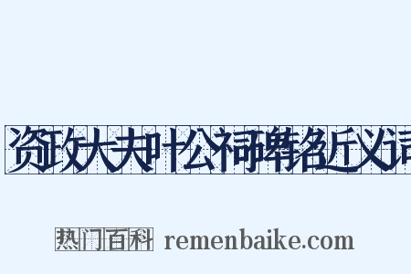 资政大夫叶公祠碑铭近义词是什么意思的图片